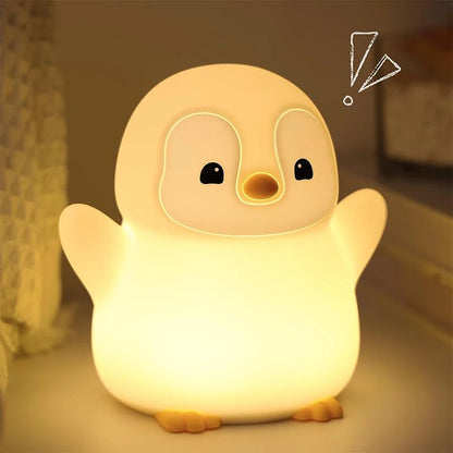 Veilleuse Bébé Pingouin — Lumière Douce, Tactile