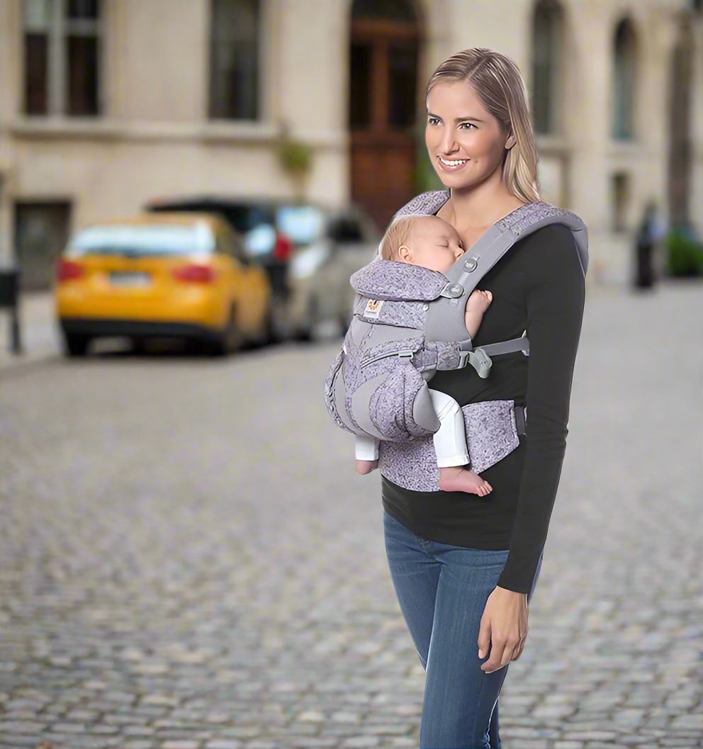 Porte Bébé - BreathBabyBag™ - Mauve Lavande - Confort du bébé