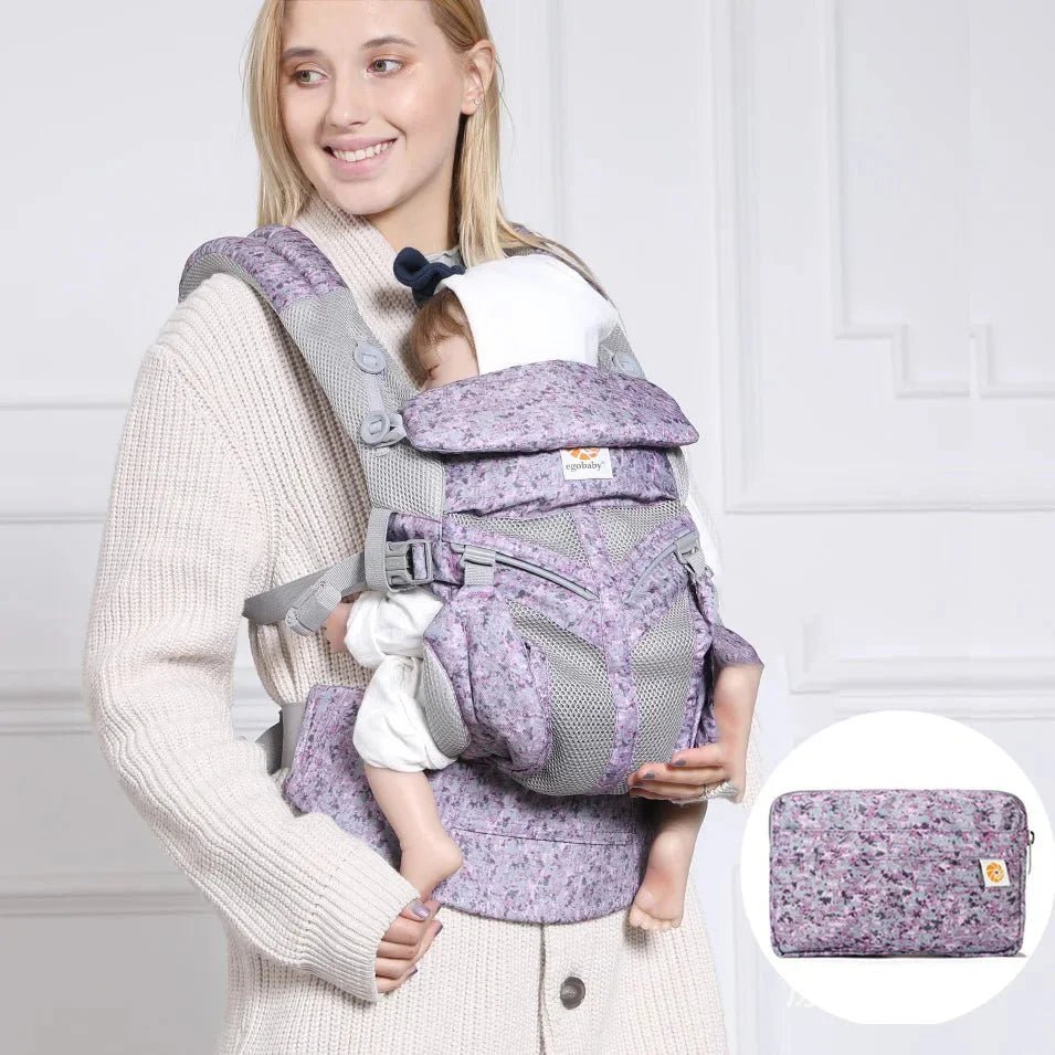 Porte Bébé - BreathBabyBag™ - Mauve Lavande - Confort du bébé