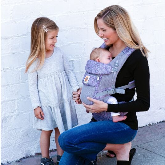 Porte Bébé - BreathBabyBag™ - Mauve Lavande - Confort du bébé